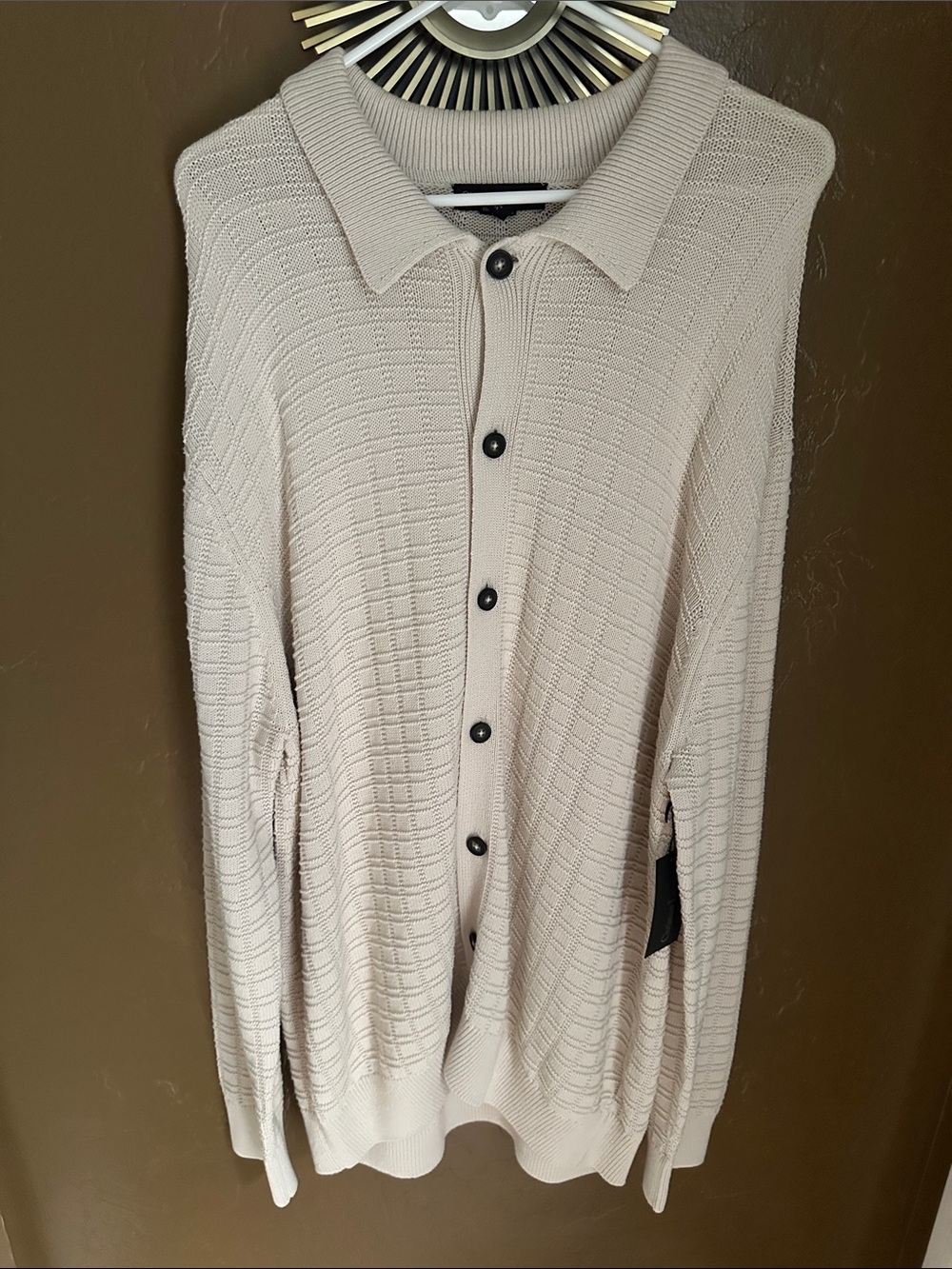 Christian Lacroix Cream Button-Front Knit Cardigan